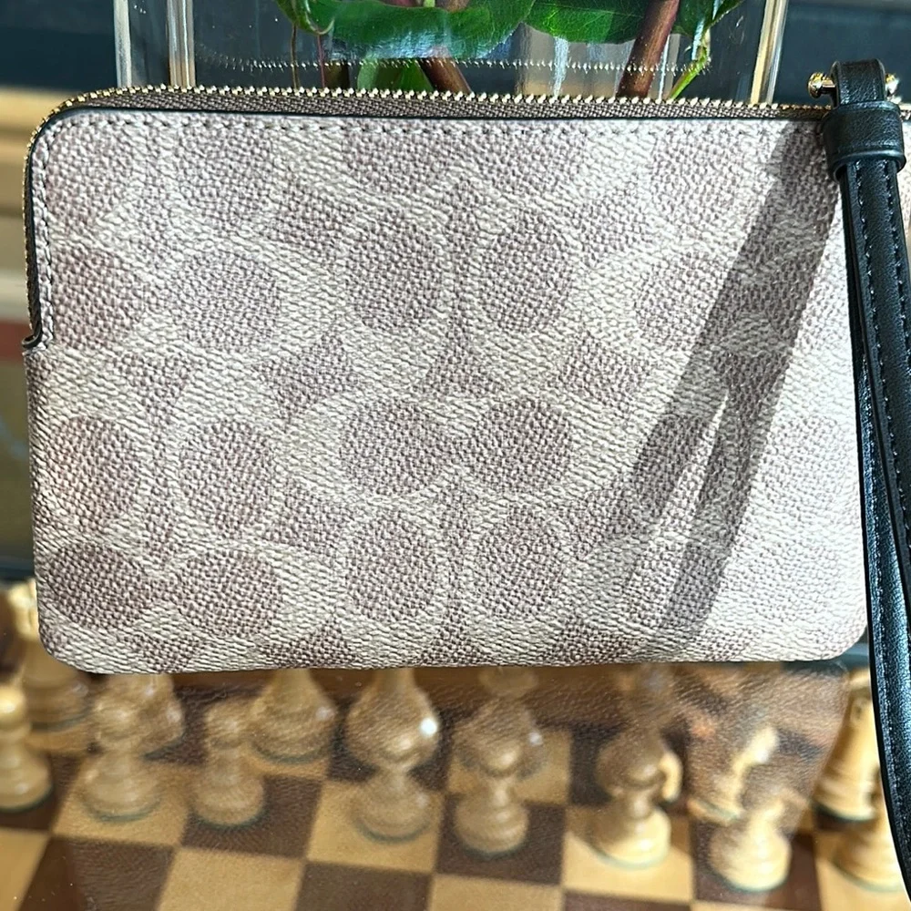 Coach Brown and Black Wristlet